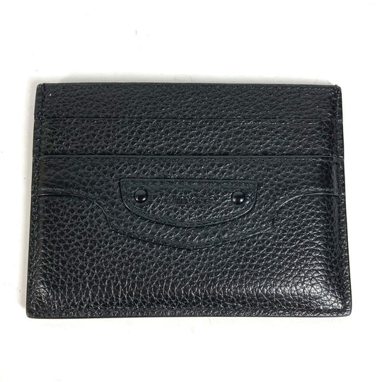 BALENCIAGA Card Case 640109 leather black Neo classic Women Used Authentic
