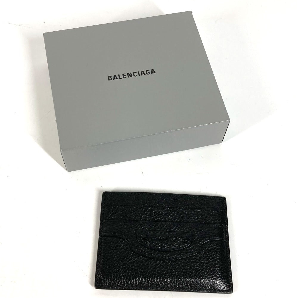 BALENCIAGA Card Case 640109 leather black Neo classic Women Used Authentic