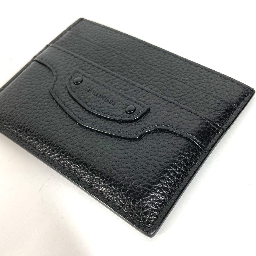 BALENCIAGA Card Case 640109 leather black Neo classic Women Used Authentic