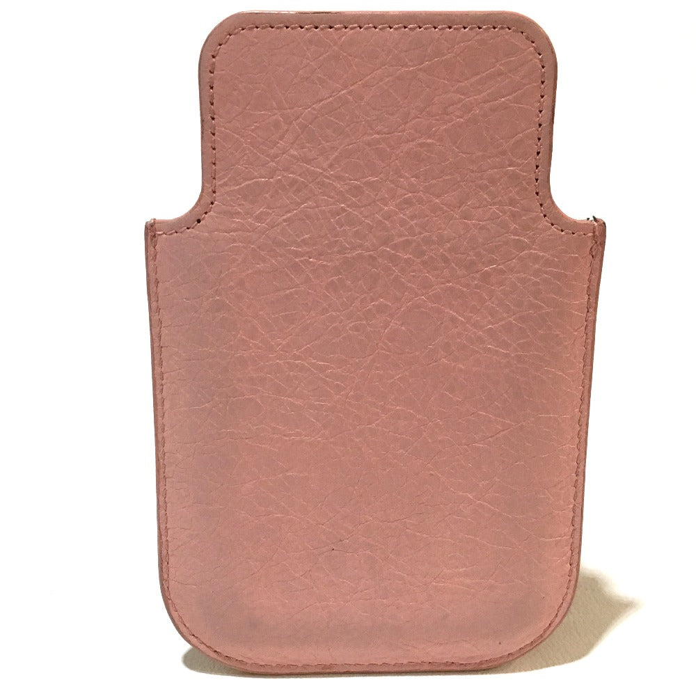 BALENCIAGA Smartphone case 240584 leather pink beige Women Used Authentic