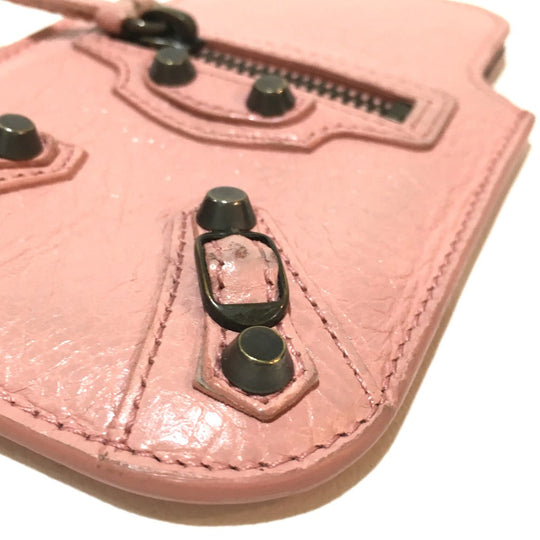 BALENCIAGA Smartphone case 240584 leather pink beige Women Used Authentic
