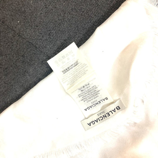 BALENCIAGA shawl 431680 silk white logo Women Used Authentic