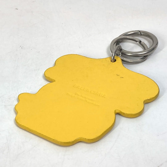 BALENCIAGA key ring 678769 leather yellow Simpsons The Simpsons collaboration mens Used Authentic