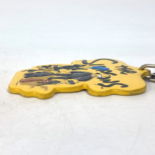 BALENCIAGA key ring 678769 leather yellow Simpsons The Simpsons collaboration mens Used Authentic