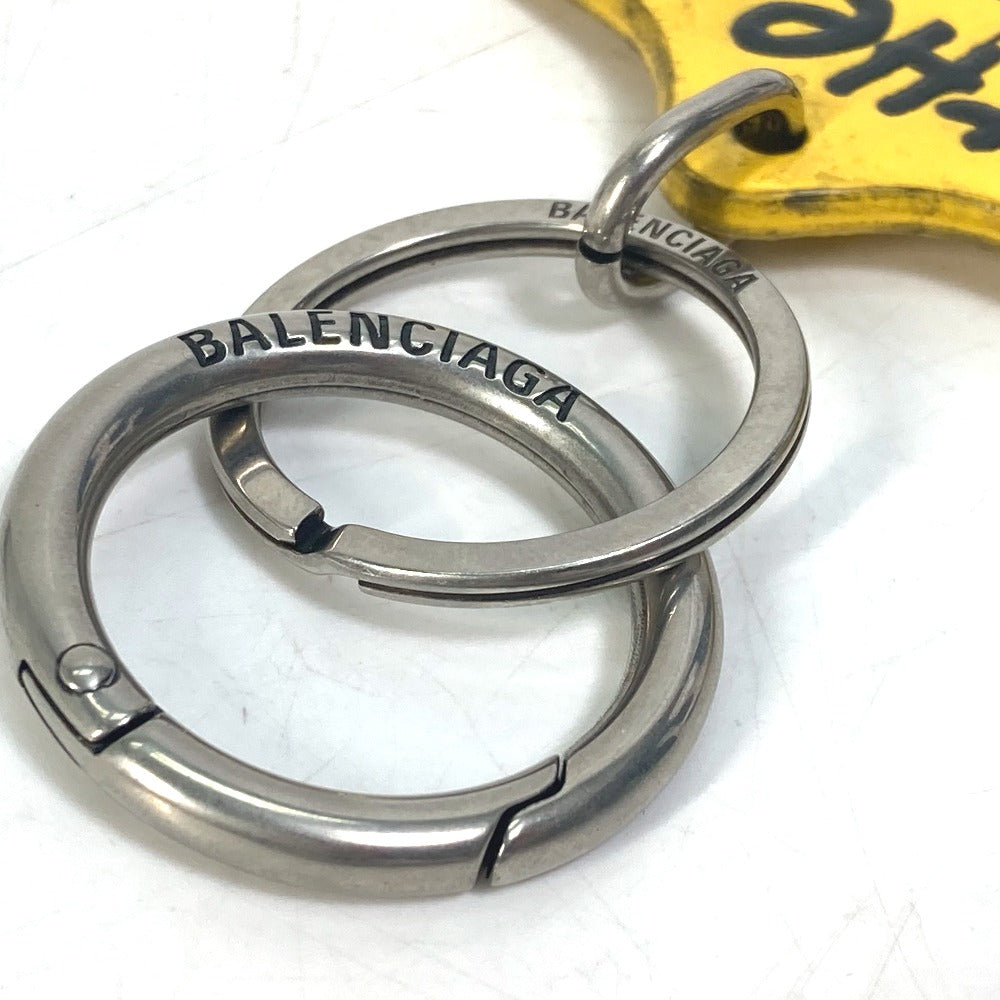 BALENCIAGA key ring 678769 leather yellow Simpsons The Simpsons collaboration mens Used Authentic