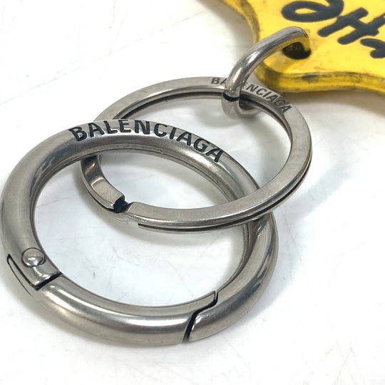 BALENCIAGA key ring 678769 leather yellow Simpsons The Simpsons collaboration mens Used Authentic