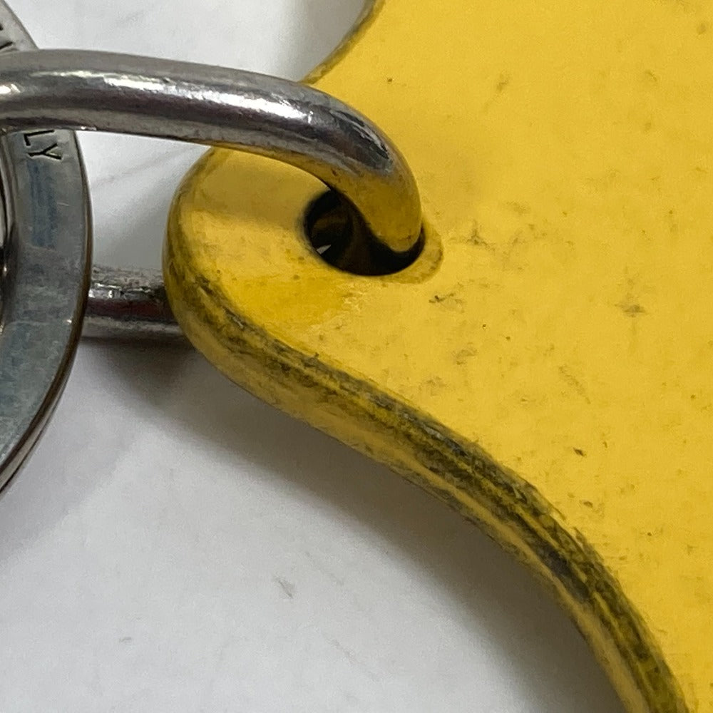 BALENCIAGA key ring 678769 leather yellow Simpsons The Simpsons collaboration mens Used Authentic