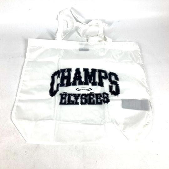 BALENCIAGA Shoulder Bag Nylon white logo eco bag unisex(Unisex) Used Authentic