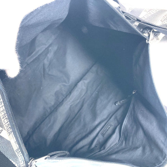BALENCIAGA Boston Duffel bag 532810 Leather, PVC gray Logo all-over pattern unisex(Unisex) Used Authentic
