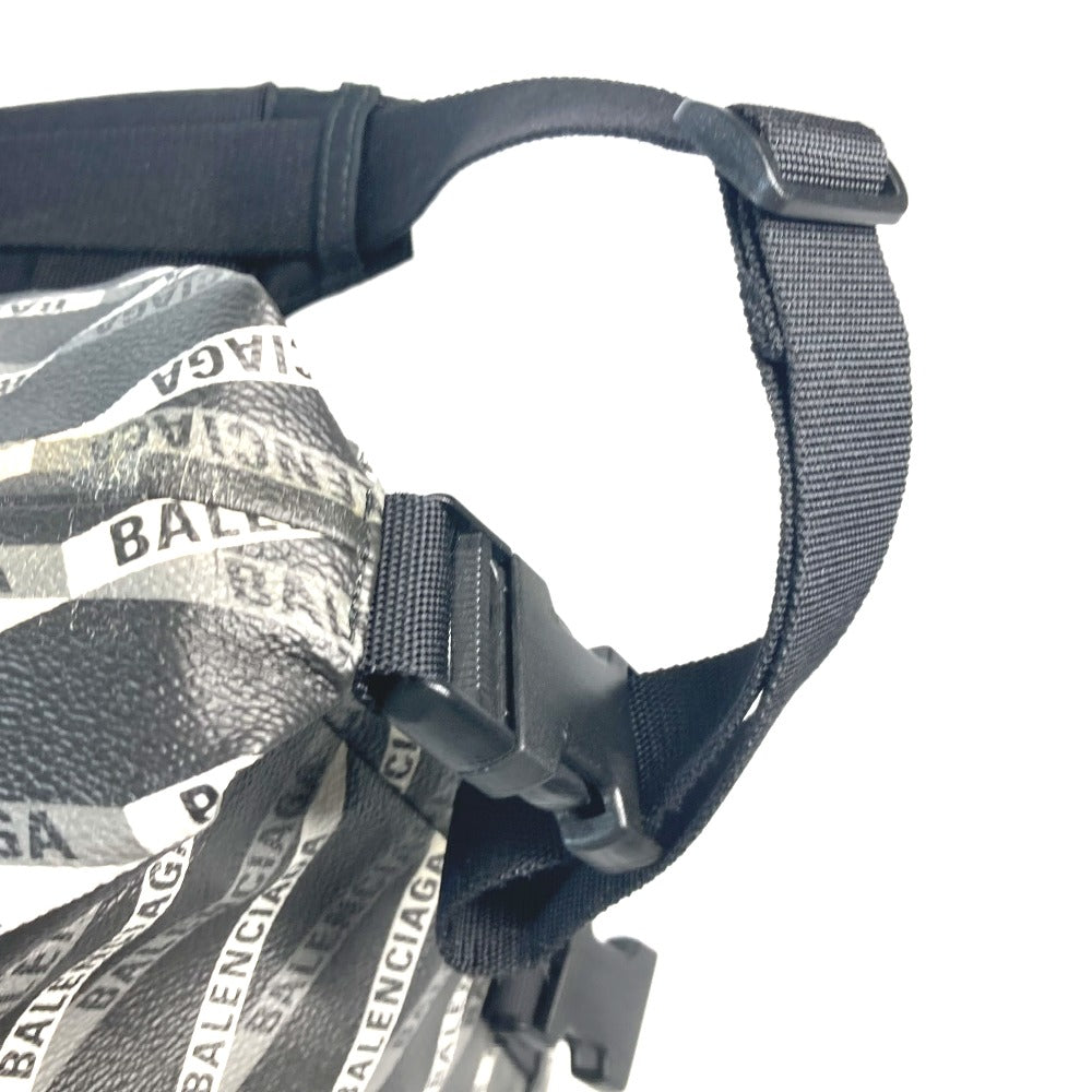 BALENCIAGA Boston Duffel bag 532810 Leather, PVC gray Logo all-over pattern unisex(Unisex) Used Authentic