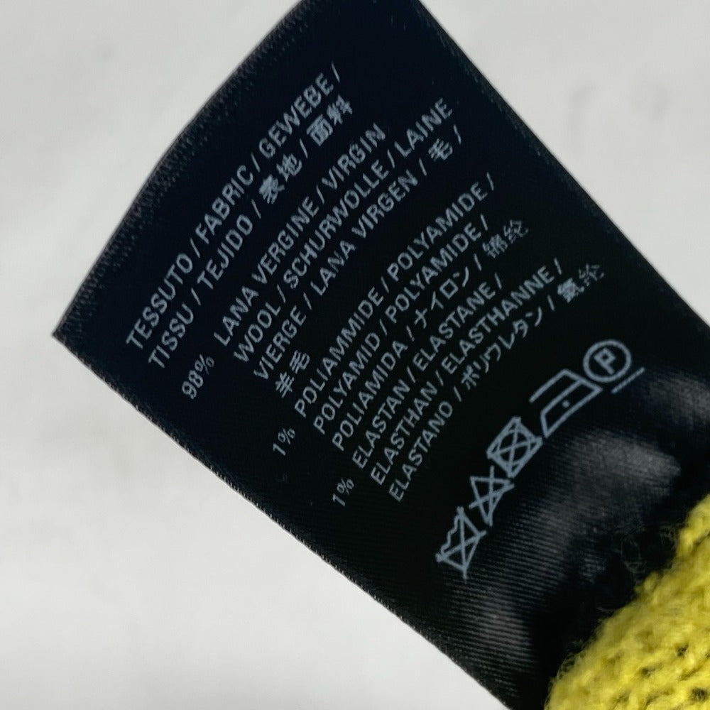 BALENCIAGA Knit hat 555282 wool black Logo all-over pattern mens Used Authentic