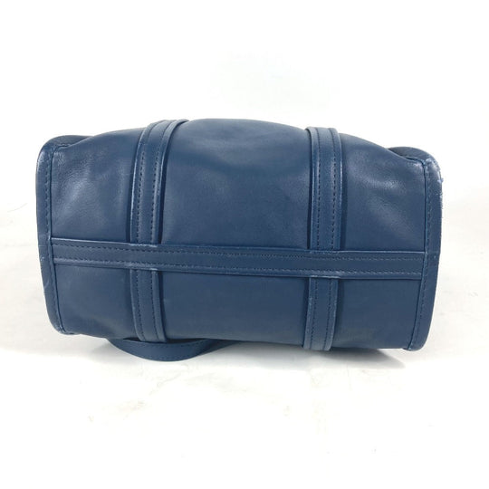 BALENCIAGA Tote Bag 443096 leather Navy Bazaar Shopper S Women Used Authentic