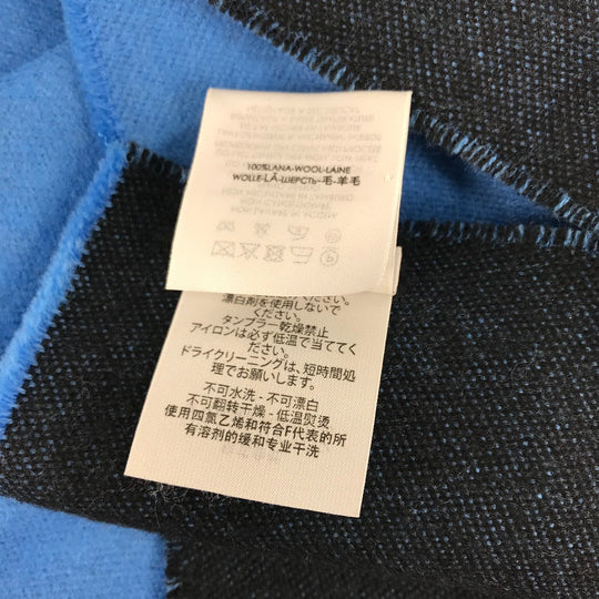 BALENCIAGA Scarf wool blue By color logo mens Used Authentic