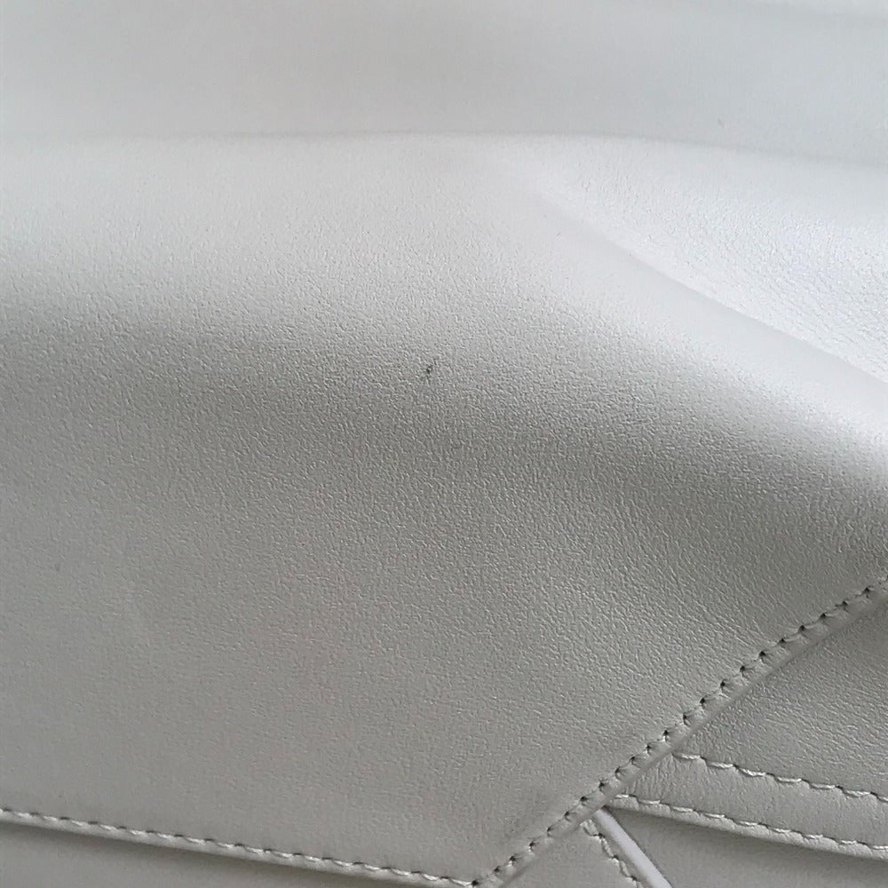 BALENCIAGA Handbag 661854 leather White / black Mega Zip Women Used Authentic