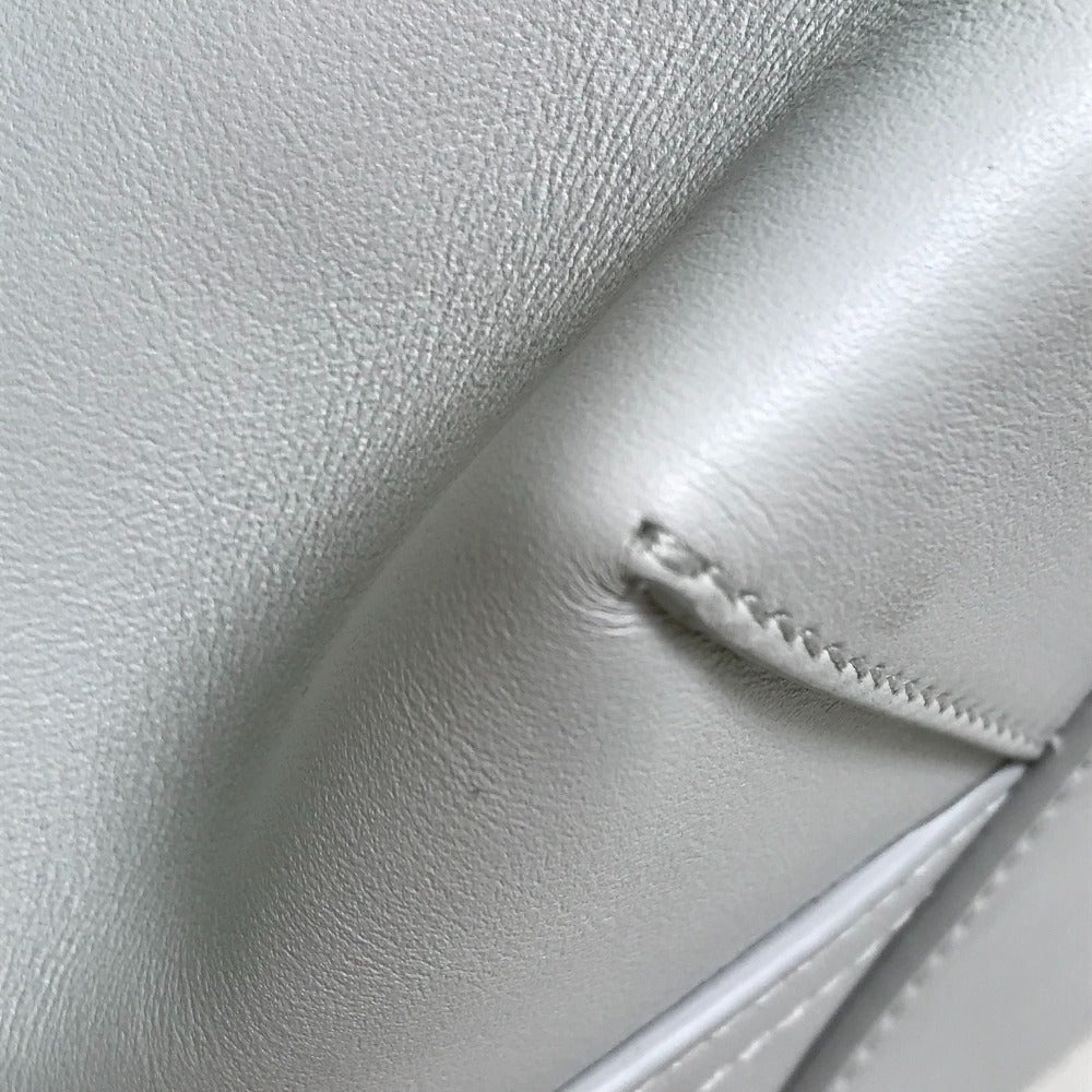 BALENCIAGA Handbag 661854 leather White / black Mega Zip Women Used Authentic