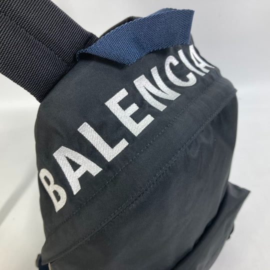 BALENCIAGA Backpack 565798 Nylon black Backpack Wheel Backpack S mens Used Authentic