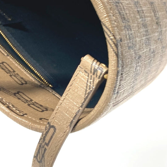 BALENCIAGA Tote Bag 702699 leather beige shoulder bag BB total logo Women Used Authentic