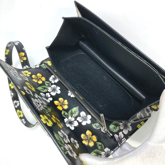 BALENCIAGA Shoulder Bag 674693 leather black GOSSIP gossip flower