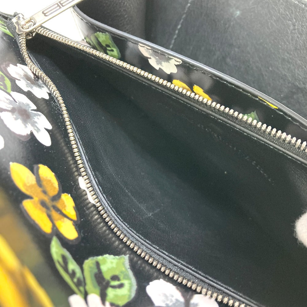 BALENCIAGA Shoulder Bag 674693 leather black GOSSIP gossip flower