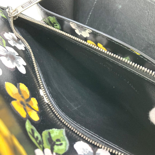 BALENCIAGA Shoulder Bag 674693 leather black GOSSIP gossip flower