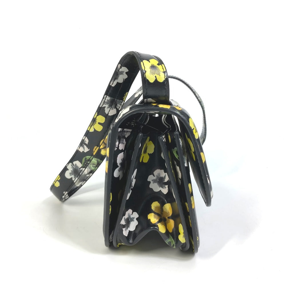 BALENCIAGA Shoulder Bag 674693 leather black GOSSIP gossip flower