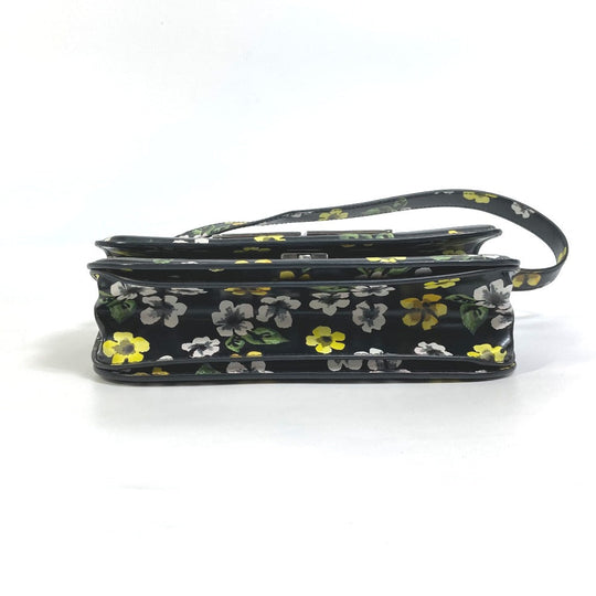 BALENCIAGA Shoulder Bag 674693 leather black GOSSIP gossip flower