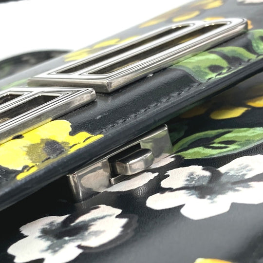 BALENCIAGA Shoulder Bag 674693 leather black GOSSIP gossip flower