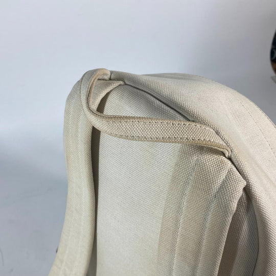 BALENCIAGA Backpack 552374 canvas white Everyday logo unisex(Unisex) Used Authentic