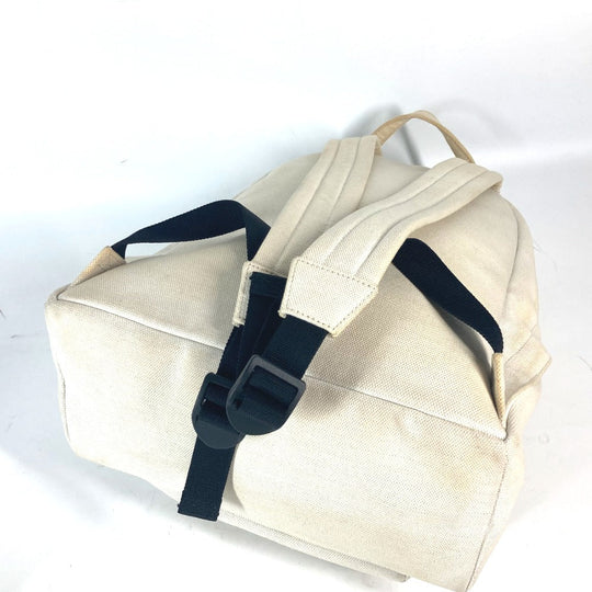 BALENCIAGA Backpack 552374 canvas white Everyday logo unisex(Unisex) Used Authentic