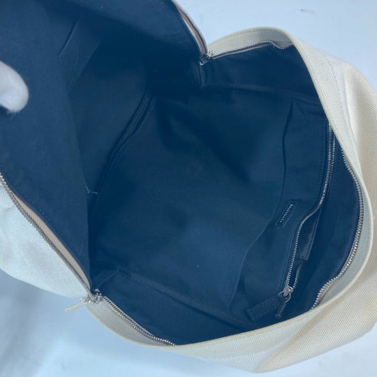 BALENCIAGA Backpack 552374 canvas white Everyday logo unisex(Unisex) Used Authentic