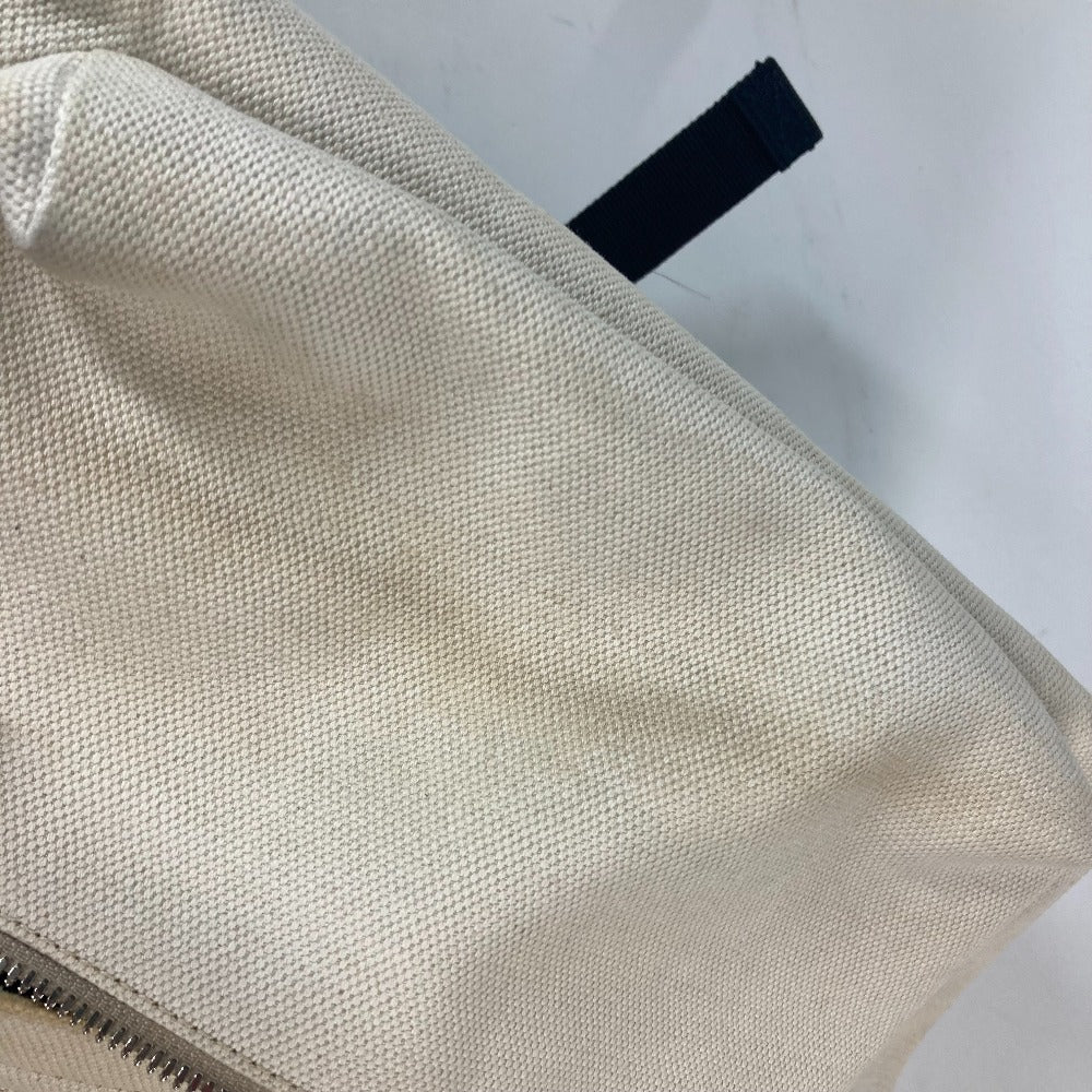 BALENCIAGA Backpack 552374 canvas white Everyday logo unisex(Unisex) Used Authentic