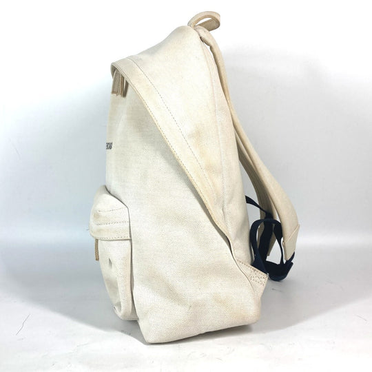 BALENCIAGA Backpack 552374 canvas white Everyday logo unisex(Unisex) Used Authentic