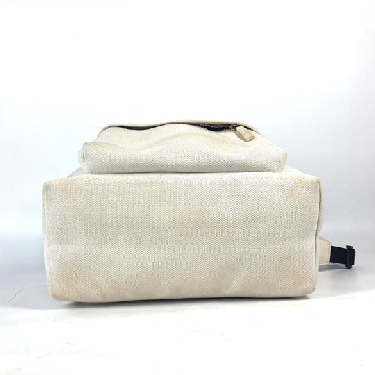 BALENCIAGA Backpack 552374 canvas white Everyday logo unisex(Unisex) Used Authentic