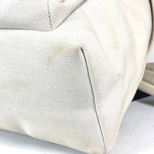 BALENCIAGA Backpack 552374 canvas white Everyday logo unisex(Unisex) Used Authentic