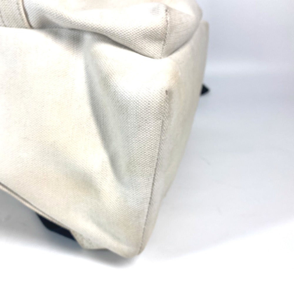 BALENCIAGA Backpack 552374 canvas white Everyday logo unisex(Unisex) Used Authentic