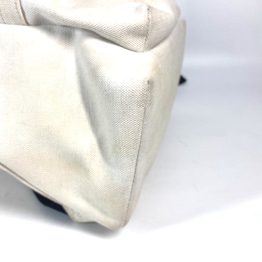 BALENCIAGA Backpack 552374 canvas white Everyday logo unisex(Unisex) Used Authentic