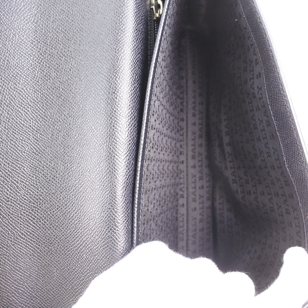 BALLY business bag leather black mens Used Authentic
