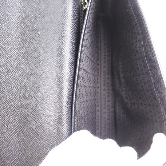 BALLY business bag leather black mens Used Authentic