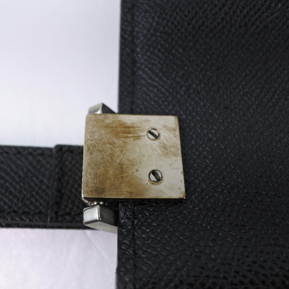 BALLY business bag leather black mens Used Authentic