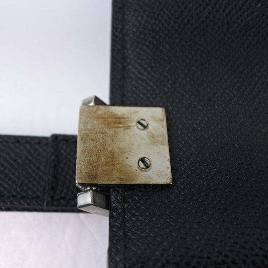 BALLY business bag leather black mens Used Authentic