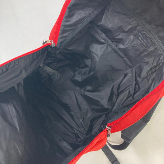 BALENCIAGA Backpack 507460 Nylon Red Bicolor Bag Wheel logo mens Used Authentic