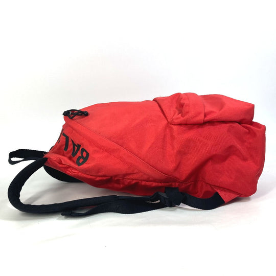 BALENCIAGA Backpack 507460 Nylon Red Bicolor Bag Wheel logo mens Used Authentic