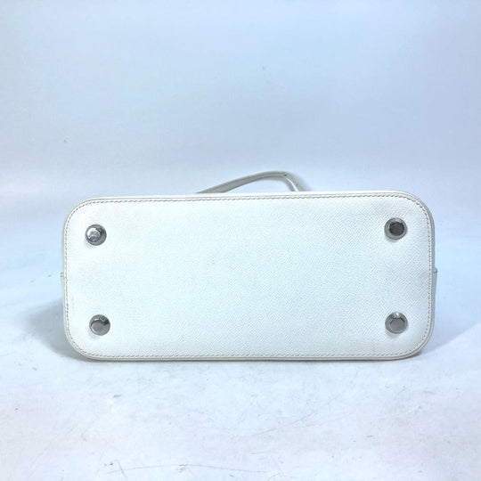 BALENCIAGA Handbag 550645 leather white Bicolor Bag Ville top handle S Women Used Authentic