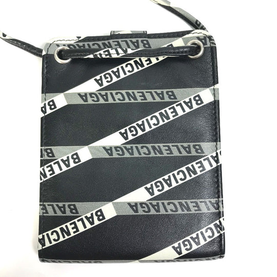 BALENCIAGA Shoulder Bag 541567 leather black Pouch Pochette Wallet Explorer Shoulder Wallet mens Used Authentic
