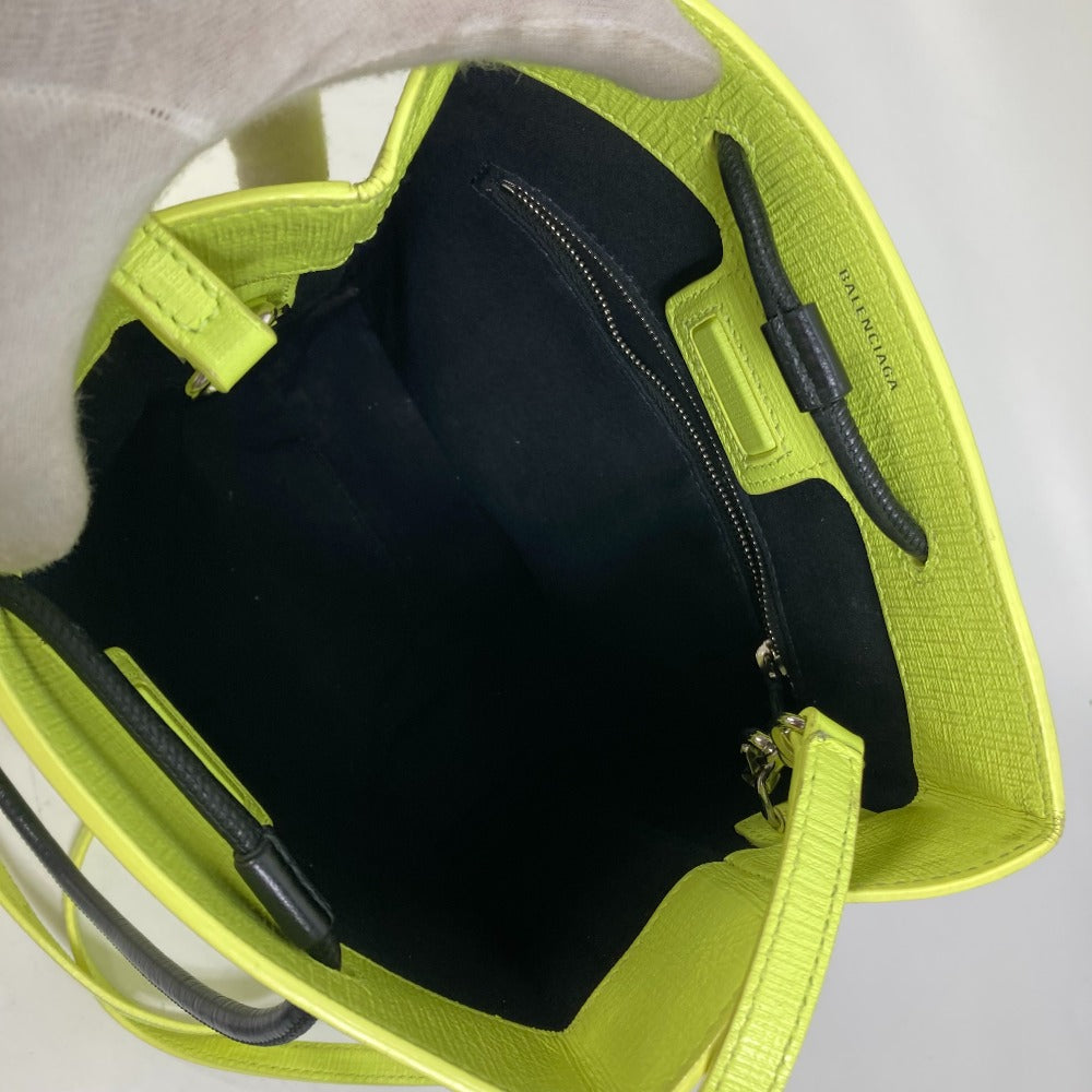 BALENCIAGA Tote Bag 568817 leather yellow Shoulder Bag Crossbody Shopping tote XS Women Used Authentic