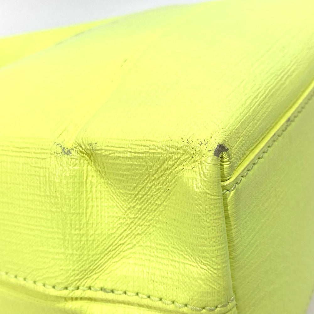 BALENCIAGA Tote Bag 568817 leather yellow Shoulder Bag Crossbody Shopping tote XS Women Used Authentic