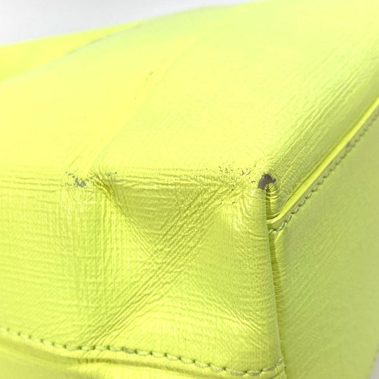 BALENCIAGA Tote Bag 568817 leather yellow Shoulder Bag Crossbody Shopping tote XS Women Used Authentic