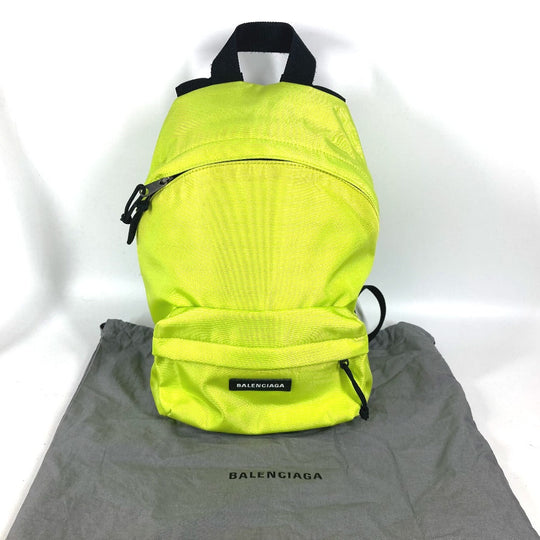 BALENCIAGA Backpack 558163 Nylon canvas yellow Explorer logo unisex(Unisex) Used Authentic