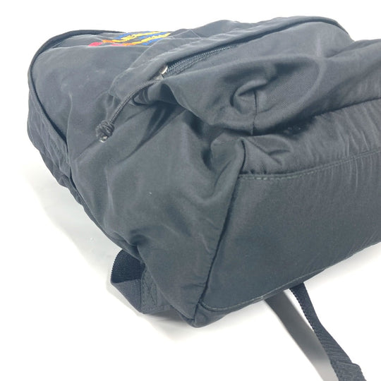 BALENCIAGA Backpack 503221 Nylon black Explorer logo Women Used Authentic