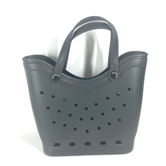 BALENCIAGA Tote Bag 702266 rubber black Crocs collaboration Rubber Large Tote Bag unisex(Unisex) Used Authentic